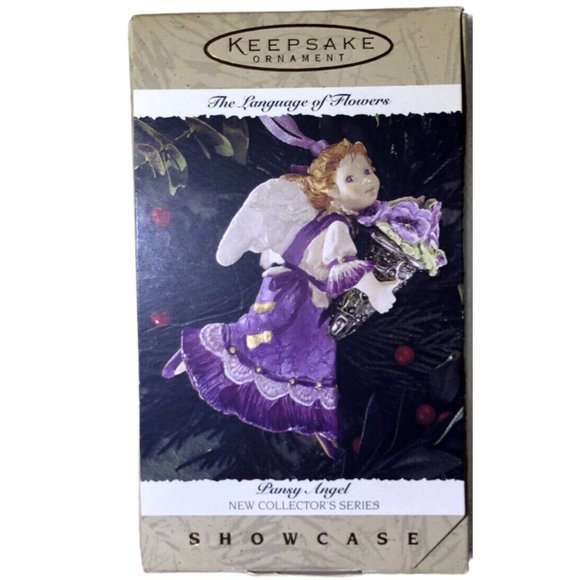 Hallmark 1996 Keepsake "Pansy Angel" The Language Of‎ Flowers Showcase Ornament - Picture 1 of 6
